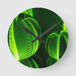 Limone Linien in zwei Kugeln Runde Wanduhr