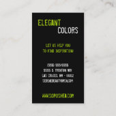 Limone Make-up Artist Palette Brush-Visitenkarte Visitenkarte (Rückseite)