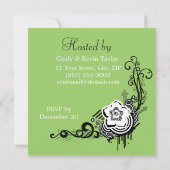 Limone mit BlumenParty Einladung des (Rückseite)