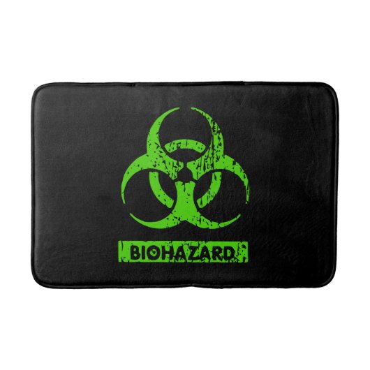 Limone Neon Green Bio-Hazard-Chemikalien Graphic Badematte (Vorderseite)