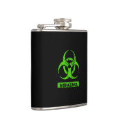 Limone Neon Green Bio-Hazard-Chemikalien Graphic Flachmann (Rechts)