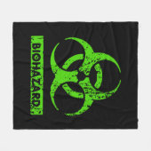 Limone Neon Green Bio-Hazard-Chemikalien Graphic Fleecedecke (Vorderseite (Horizontal))
