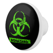 Limone Neon Green Bio-Hazard-Chemikalien Graphic Keramikknauf (Rechts)