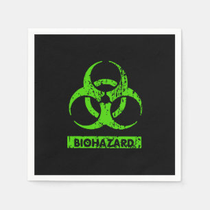 Limone Neon Green Bio-Hazard-Chemikalien Graphic Serviette