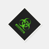 Limone Neon Green Bio-Hazard-Chemikalien Graphic Serviette (Ecke)