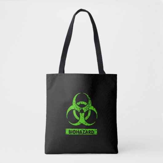 Limone Neon Green Bio-Hazard-Chemikalien Graphic Tasche (Vorderseite)