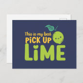 Limone Niedliche Fruchtsorte abholen Funny Valenti Postkarte (Vorne/Hinten)