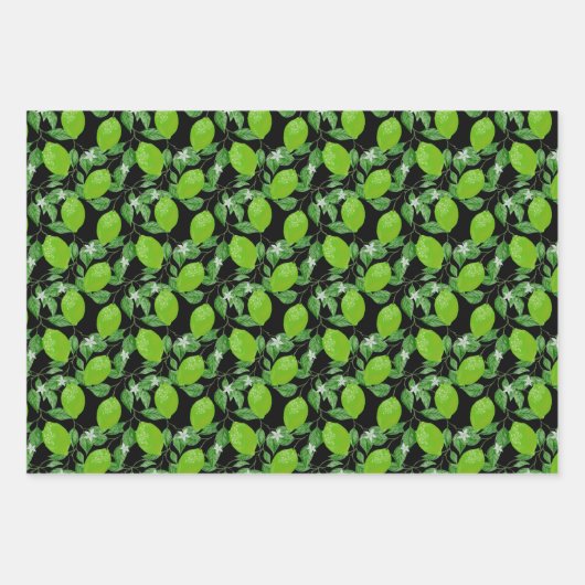 Limone Packpapierblätter Geschenkpapier Set (Vorderseite 3)