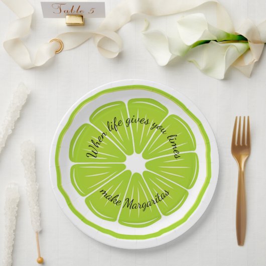 Limone Papierplatte Pappteller (Hochzeit)