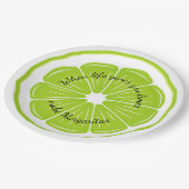 Limone Papierplatte Pappteller (Schrägansicht)