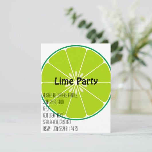 Limone Party Einladung (Stehend Vorderseite)