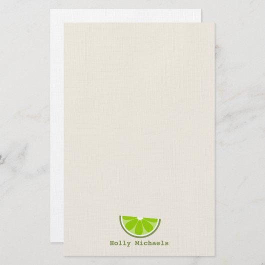 Limone Personalisierte Vertäfelung Briefpapier (Vorne/Hinten)