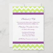 Limone Pflaumen-Zickzack Einladung (Rückseite)