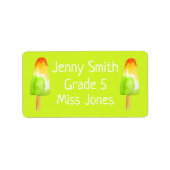 Limone Popsikeln der Girlpine Namensschilder für S Adressaufkleber (Vorne)