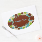 Limone Punkte ankern Danke an die Aufkleber (Umschlag)