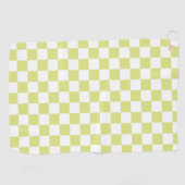 Limone Retro-Checkerboard Golfhandtuch (Horizontal)