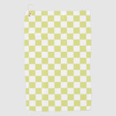 Limone Retro-Checkerboard Golfhandtuch (Vorderseite)