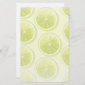 Limone Scheiben auf hellgelben Flächen Briefpapier (Vorne/Hinten)