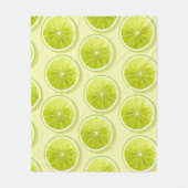 Limone Scheiben auf hellgelben Flächen Fleecedecke (Vorderseite)