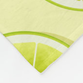 Limone Scheiben auf hellgelben Flächen Fleecedecke (Ecke)