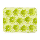 Limone Scheiben auf hellgelben Flächen Magnet (Horizontal)