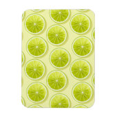Limone Scheiben auf hellgelben Flächen Magnet (Vertikal)