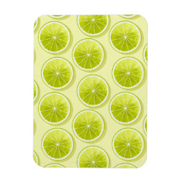 Limone Scheiben auf hellgelben Flächen Magnet