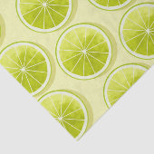 Limone Scheiben auf hellgelben Flächen Seidenpapier (Ausschnitt)