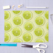 Limone Scheiben auf hellgelben Flächen Seidenpapier (Handwerk)