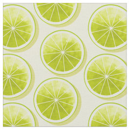 Limone Scheiben auf hellgelben Flächen Stoff