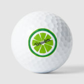 Limone Scheiben auf White Citrus Sommer Personalis Golfball (Vorderseite)