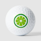 Limone Scheiben auf White Citrus Summer Style Golfball (Vorderseite)