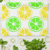 Limone Scheiben der Wasserfarbe Geschirrtuch (Gefaltet)