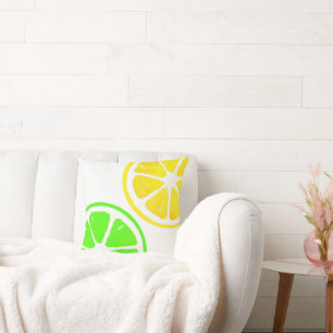 Limone Scheiben der Wasserfarbe Kissen