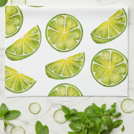 Limone Scheiben Geschirrtuch (Gefaltet)