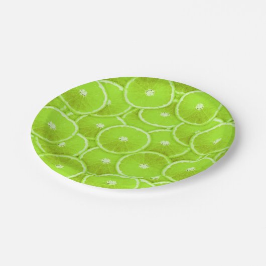 Limone Scheiben Pappteller (Schrägansicht)