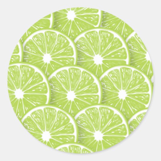 Limone Scheiben Runder Aufkleber (Vorderseite)