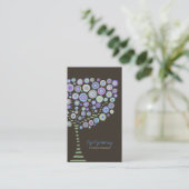 Limone Schokolade Lila Retro Tree Business Card Visitenkarte (Stehend Vorderseite)
