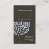 Limone Schokolade Lila Retro Tree Business Card Visitenkarte (Rückseite)
