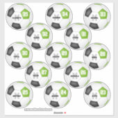 Limone schwarze Fußballspieler Aufkleber (Blatt)