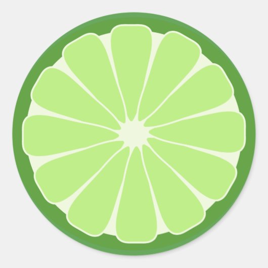 Limone Slice-Aufkleber Runder Aufkleber (Vorderseite)