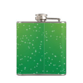 Limone Soda mit winzigen Bläschen Kunst Flachmann (Rückseite)