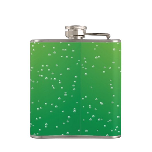 Limone Soda mit winzigen Bläschen Kunst Flachmann (Rückseite)