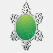 Limone Soda mit winzigen Bläschen Kunst Schneeflocken Zinn-Ornament (Rechts)