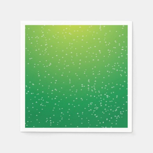 Limone Soda mit winzigen Bläschen Kunst Serviette (Vorderseite)