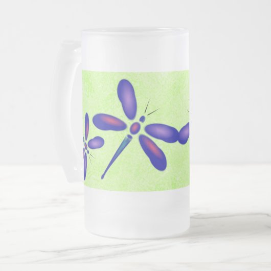 Limone Sommer-Tasse für digitale Libellen Mattglas Bierglas (Vorderseite Links)