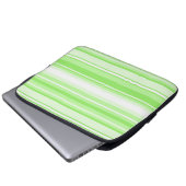 Limone Streifen Laptopschutzhülle (Vorne Knopf)