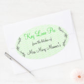 Limone Streifen Ovaler Aufkleber (Umschlag)