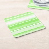 Limone Streifen Rechteckiger Pappuntersetzer (angewinkelt)