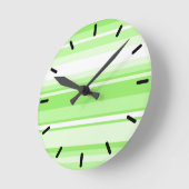 Limone Streifen Runde Wanduhr (Winkel)